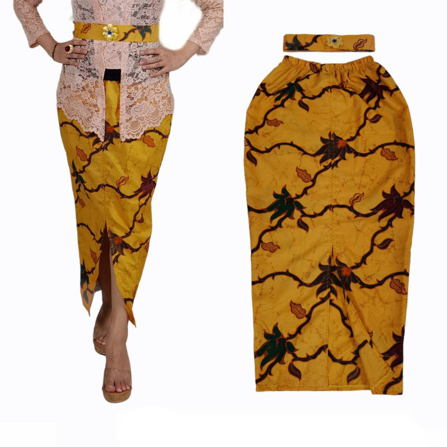 Batik-Kebaya-Unterrockanzug mit Obi