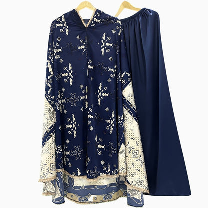 Exquisite Eleganz Dionisia Aghnias Premium Batik 2-in-1 seidiges Reise-Gebetsset für Erwachsene, Gebetsset für Frauen, Gebetskleid, Mukena, Gebetsset