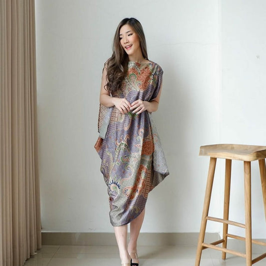 Elegantes und anmutiges Kaftan-Premium-Kleid Batikweiß – die beste Wahl für Partys, Damenkleid, Batikbluse, Batikkleid, Batik-Kaftan