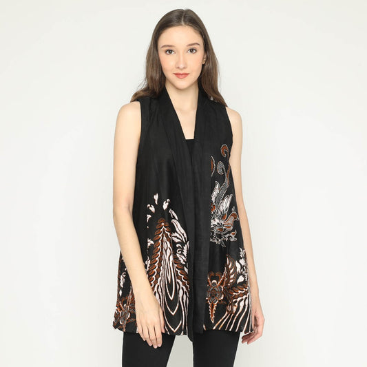 Outer Batik Vest: Traditional Elegance in a Trendy Design, Batik Blouse, Designer Blouse, Blouse For Women ,Batik Outerwear