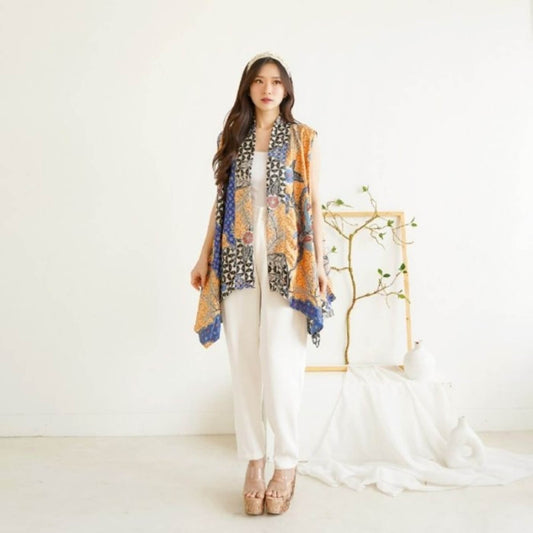 Batik-Blazer für Damen – moderner Außen-Cardigan, Modelldesign, Batik-Cardigan für Büro, Damenkleid, Batik-Oberteil, ethnisches Kleid, formelle Kleidung