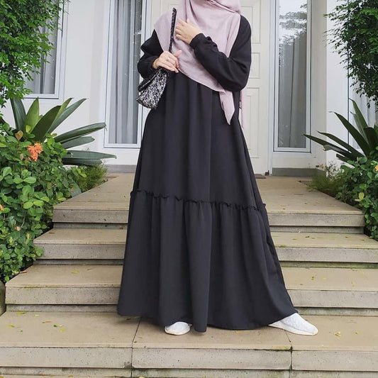 Elegante ruches: Jovina Maxi-jurk Rempel voor modebewuste vrouwen, islamitische jurk, Khimar-jurk, moslimjurk, islamitische jurk, damesjurk