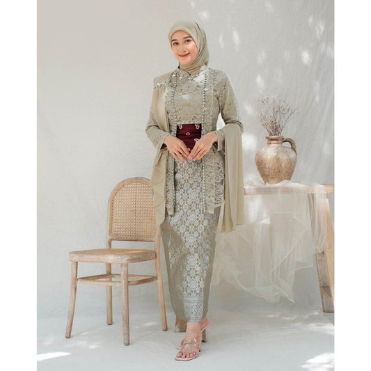 Modernes Kebaya Elegance Cera Batik-Set für einen edlen Auftritt, zeitgenössisches Kebaya, Brukat, Kebaya-Kleid, Kebaya Modern, Kebaya-Set für Damen