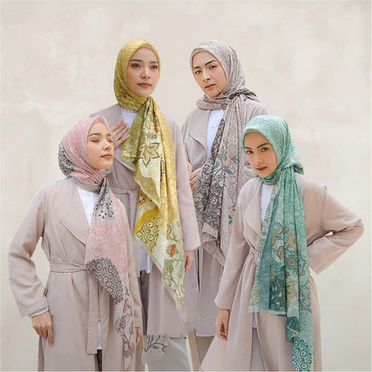 Voal Lamina Lasercut Rectangular Veil Eternity Series, Hijab Style, Scarf, Headscarf, Headwrap, Hijab for Muslim, Women Hijab
