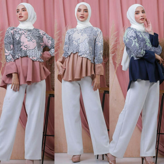 Batik-Farbkombination: Batikblusen-Tunika für Damen für einen attraktiven Look, Damenbluse, Batikbluse, Bluse für Damen, Ethno-Kleid