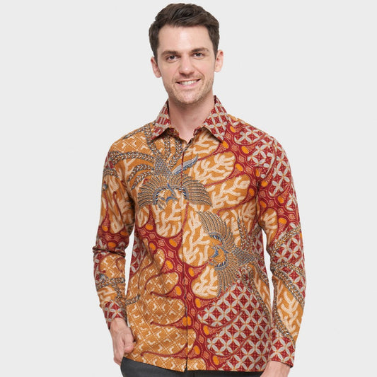 Look Stylish with Batik: Men's Long Sleeve Regfit Dhanya Shirt, Stylish Men, Men Batik, Batik, Batik Shirt, Formal Shirt For Men