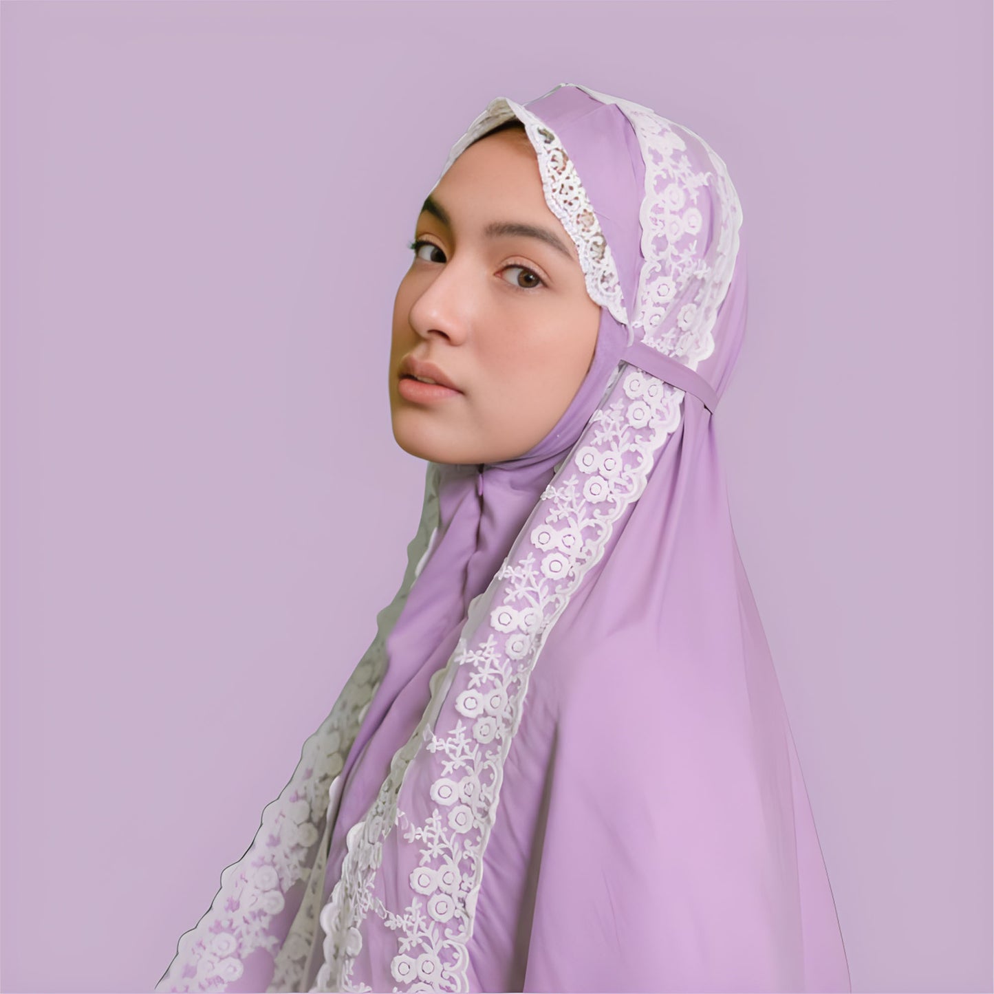 Purple Elena Series 2-in-1 Mukena Elevate Your Prayer Experience in Style