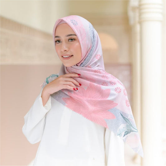 Voal Ultrafine Lasercut Rectangular Veil: Graceful Details from the Sahrish Series, Hijab, Scarf, Hijab for Muslim, Women Hijab