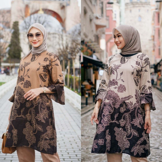 Vielseitige Schönheit: Batik-Tunika für Damen für Freizeit- und formelle Kleidung, Kleid, Ethno-Kleid, Damenkleid, formelle Damenbekleidung