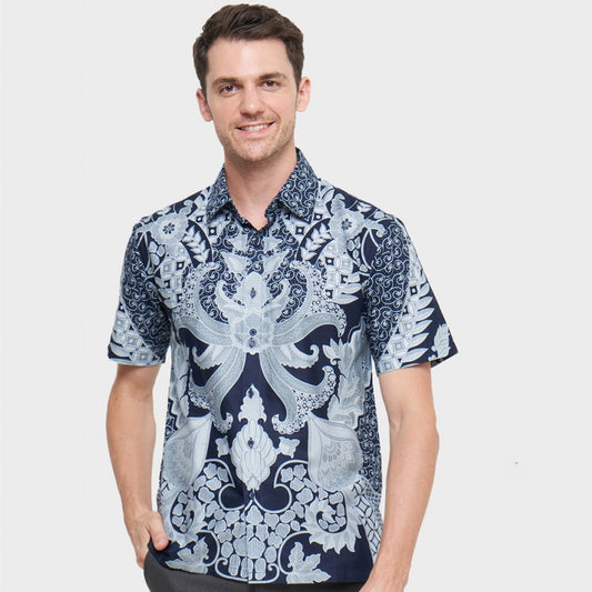 Copy of Modern Men's Batik Shirt: Slimfit Mahesh with Short Sleeves, Stylish Men, Men Batik, Batik, Batik Shirt, Formal Shirt For Men