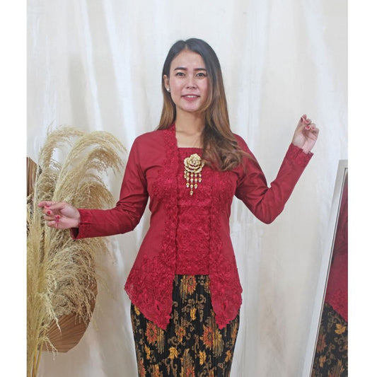 Encim Baru Kutu Kebaya Top: Modern Design with an Elegant Traditional Touch, Kebaya Dress, Kebaya Modern, Kebaya Encim