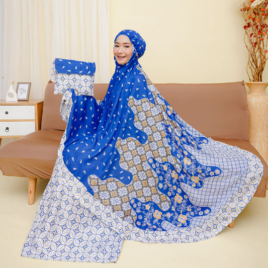 LYNA Adult Mukena Kawung Batik, a Traditional Touch in Worship, Prayer dress women Prayer Set, Prayer Dress for muslim, Muslim prayer outfit
