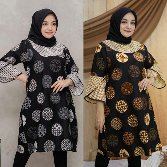 Latest Office Fashion: Women's Batik Shirts, Elegant Tunic Dresses, Ethnic Dress, Women Dress, Women Formal, Women Blouse, Batik Blouse