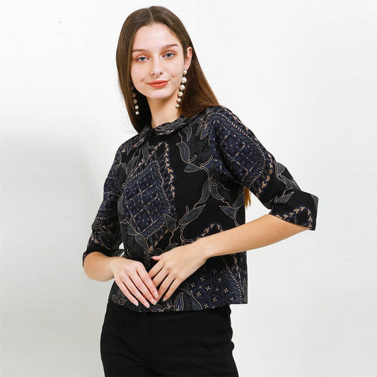 Natural Coolness: Suzy Women's Blouse with Soft Batik Motif, Batik Women, Women Blouse, Batik Blouse, Designer Blouse, Blouse For Women
