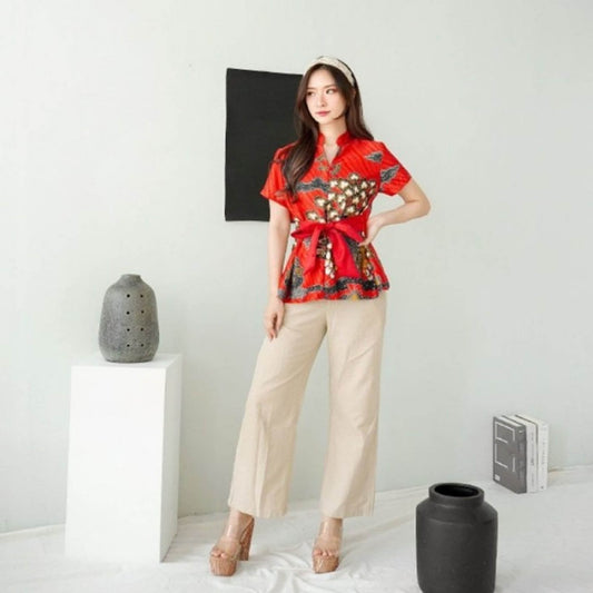 Satin Batik Blouse - The Right Choice for a Chic Look, Women Dress, Women Formal Shirt, Women Blouse, Ethnic Dress, Boho Dress