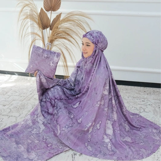 Tie Dye Adult Mukena - Cassandra, Comfortable and Fashionable, Prayer dress women Prayer Set, Prayer Dress for muslim, Muslim prayer outfit