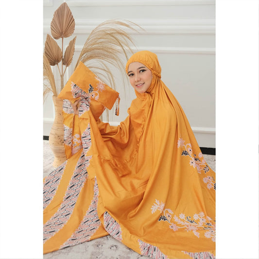 Zie er glamoureus uit tijdens de aanbidding met de Zalina Jumbo Rayon Bali Mukena, islamitische gebedsoutfit, Gamis-jurk, gebedsjurk dames, Jilbab-jurk 