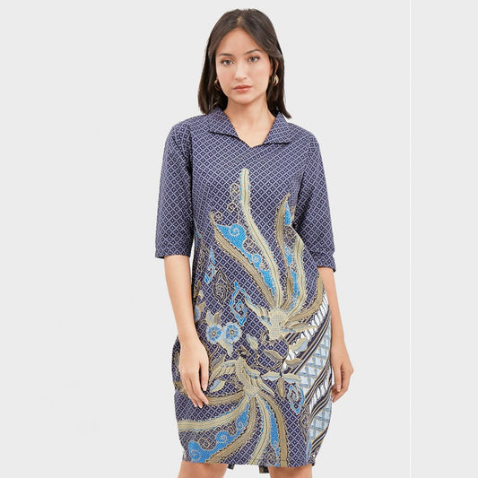 Casual verfijning: Jayashree Jetva Batik-jurk voor dagelijks gebruik, Batik-jurk, Batik, Boho-jurk, damesjurk, damesformeel, tuniekjurk