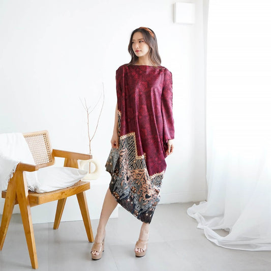 Zie er glamoureus uit op het Eid-feest met een Premium Kaftan Batik-jurk, damesjurk, batikblouse, etnische jurk, batikjurk, batikkaftan