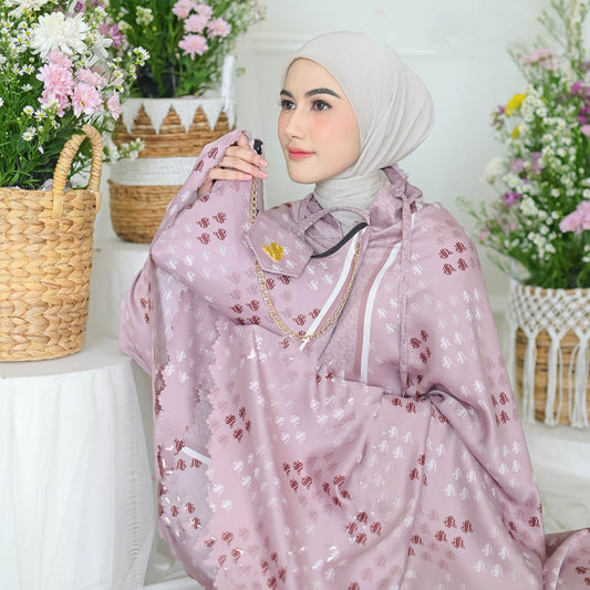 Elegant and Comfortable: 2in1 Silk Premium Signature Adult Mukena, Prayer dress women Prayer Set, Prayer Dress for muslim, Muslim Prayer