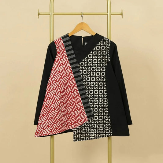 Moderne batik charme: Aqila Batik's mooie en unieke batik top, damesjurk, formeel shirt voor dames, damesblouse, etnische jurk, Boho-jurk