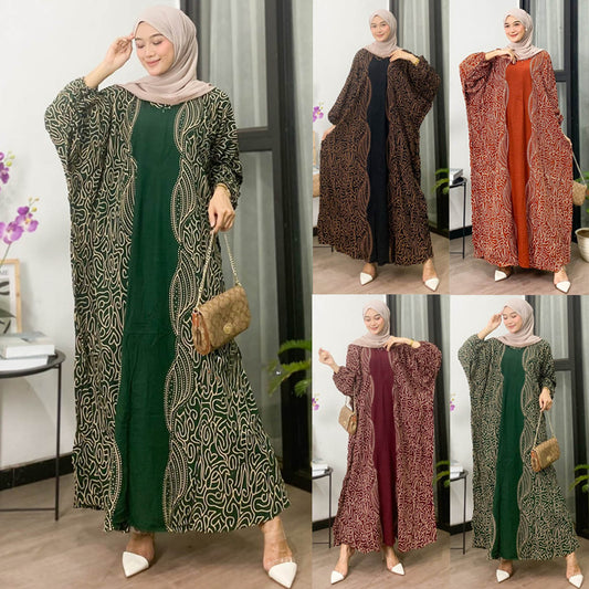 Moderne Kaftan Gamis met een twist - Perfect voor modieuze moslimvrouwen, Boho-jurk, etnische jurk, damesjurk, damesformeel