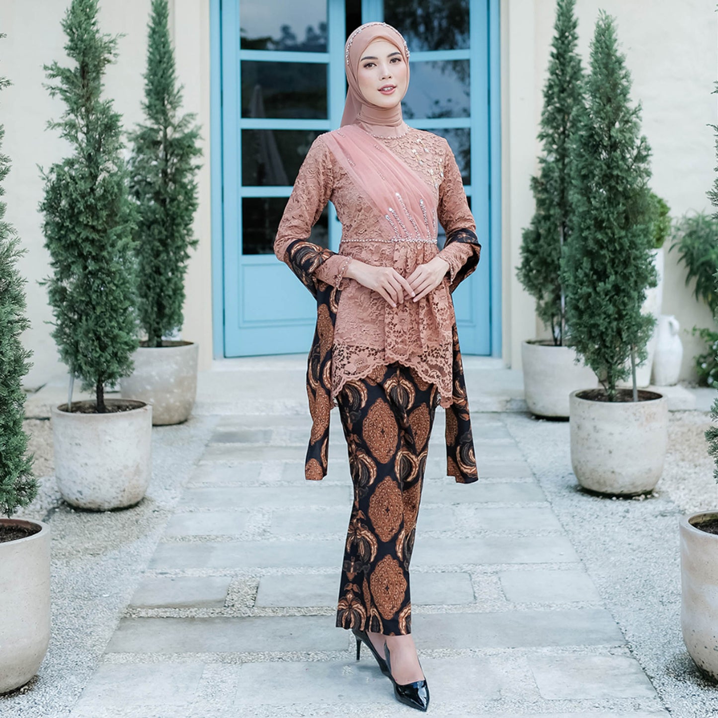 The Beauty of Modern Batik in the Dayana Mocca Kebaya Dress, Kebaya Dress, Kebaya Modern, Kebaya Encim, Kebaya Skirt, Kebaya Set