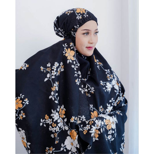 Newest Adult Mukena: Cool Rayon with Charming Saly Flower Motif, Gamis dress, Prayer dress women Prayer Set, Prayer Dress for muslim