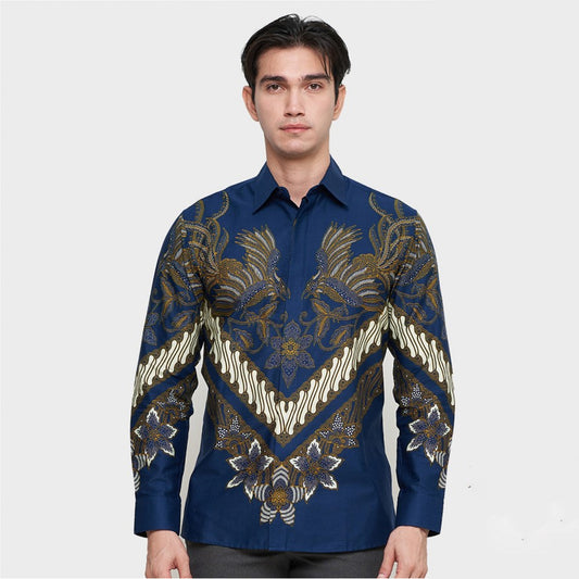 Mahesh Charm: Slimfit herenbatikshirt in Mahesh Design Batik, mannenbatik, batik, batikshirt, formeel shirt voor mannen