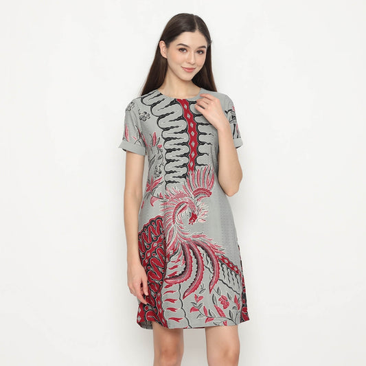 Women's Batik Clothing Furing Dobby Byrna Barnesh Dress is elegant and classy with a touch of batik, Batik Dress, Batik, Ethnic Dress