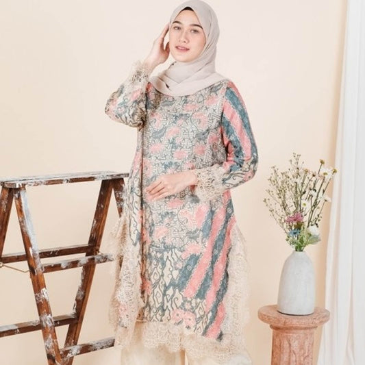 Viscose Elegance: Tosca Tunic Adelia Batik Dress for Your Special Appearance, Women Dress, Batik Blouse, Ethnic Dress, Batik Dress
