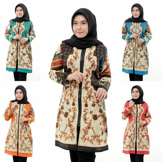 Trendy Color Combination of Charming Women's Batik Tunic Dress, Women Blouse, Batik Blouse, Blouse For Women, Ethnic Dress, Women Formal