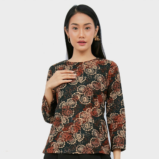 Fashion Forward: Dava Damen-Batikbluse für moderne Frauen, Batikkleid, Batik, Boho-Kleid, ethnisches Kleid, Damenkleid