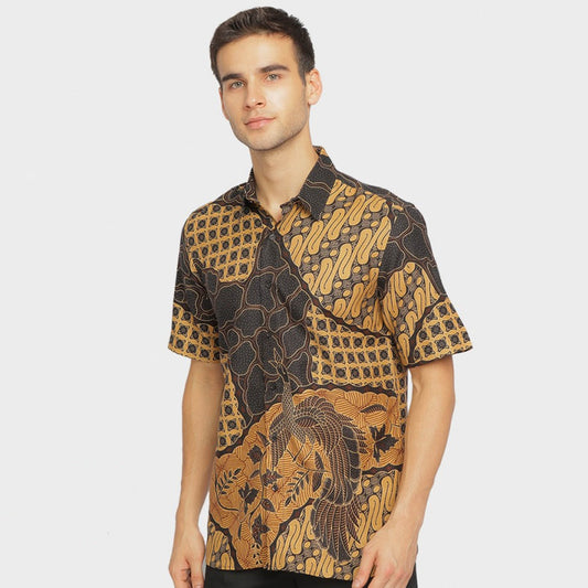 Look Stylish with Batik: Men's Slimfit Nayaka Short Sleeve Shirt, Stylish Men, Men Batik, Batik Shirt, Formal Shirt For Men, Batik Cotton