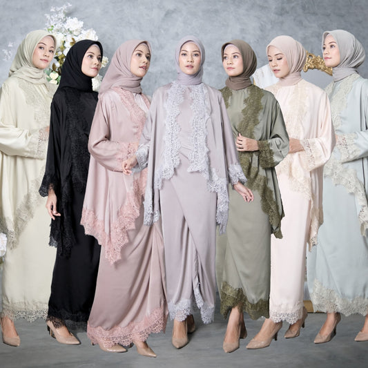 One Set Putri 3in1 Raya Collection FIRDA: Perfection in One Set Made from Silk, Batik Dress, Batik, Boho Dress, Ethnic Dress, Kaftan Batik