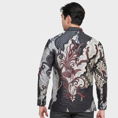 Regfit Radeva Black: Batik's Classic Long-Sleeve Batik Shirt for Men, Stylish Men, Men Batik, Batik, Batik Shirt, Formal Shirt For Men