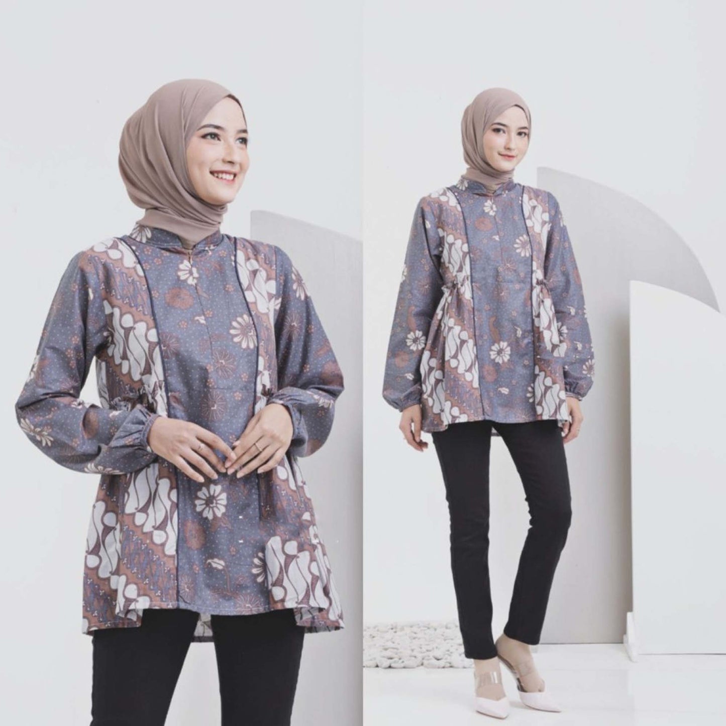Effortless Style: Batik Office Uniforms for the Modern Woman, Women Blouse, Batik Blouse, Blouse For Women, Ethnic Dress, Women Formal Shirt