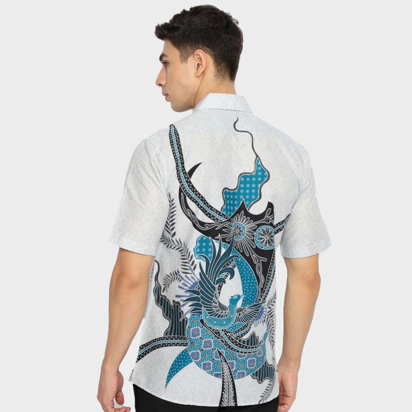 Versatile Appeal: Tama Blue Slimfit Batik Shirt for Modern Men, Stylish Men, Men Batik, Batik, Shirt, Batik Shirt, Formal Shirt For Men