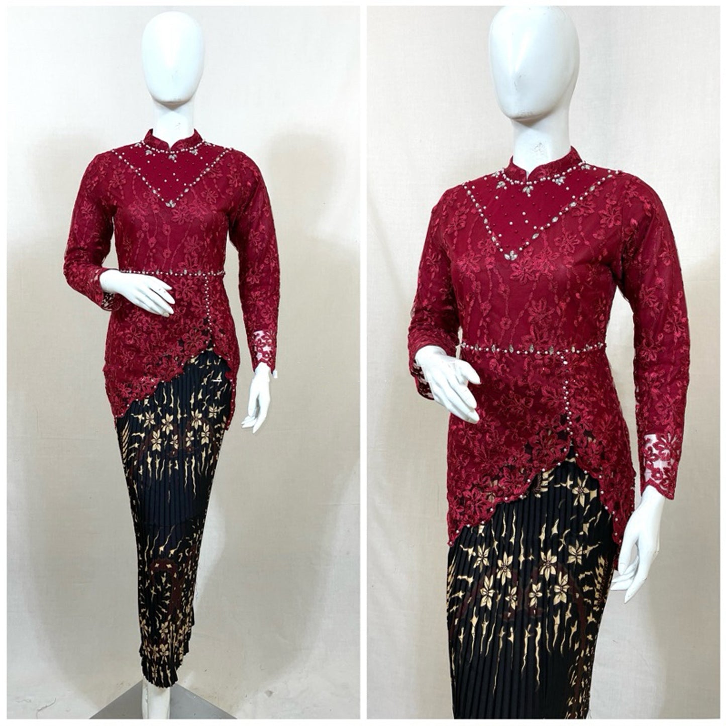 7/8 mouwen Kularu Brocade Kebaya: een klassiek tintje met een moderne uitstraling, Kebaya-jurk, Kebaya Modern, Kebaya-set, Kebaya Encim