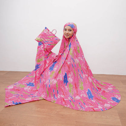 Mukena aus Bali-Rayon für Erwachsene, hochwertige Wahl für den Gottesdienst, Gebetskleid für Frauen, Gebetskleid für Muslime, muslimisches Gebetsoutfit, Spieler-Set