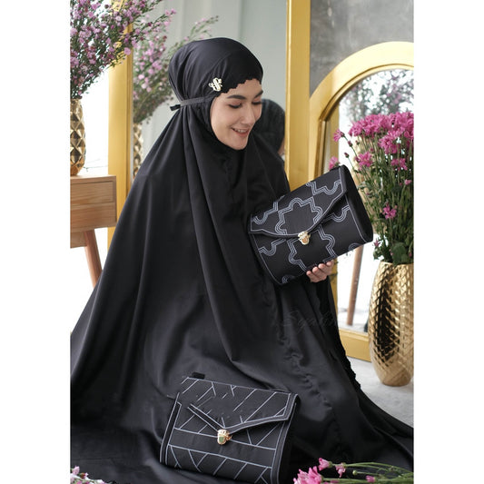 Practical and Elegant: 2in1 Adult Mukena with Prayer Prayer Bag and Laser Cut, Prayer dress women Prayer Set, Prayer Dress for muslim