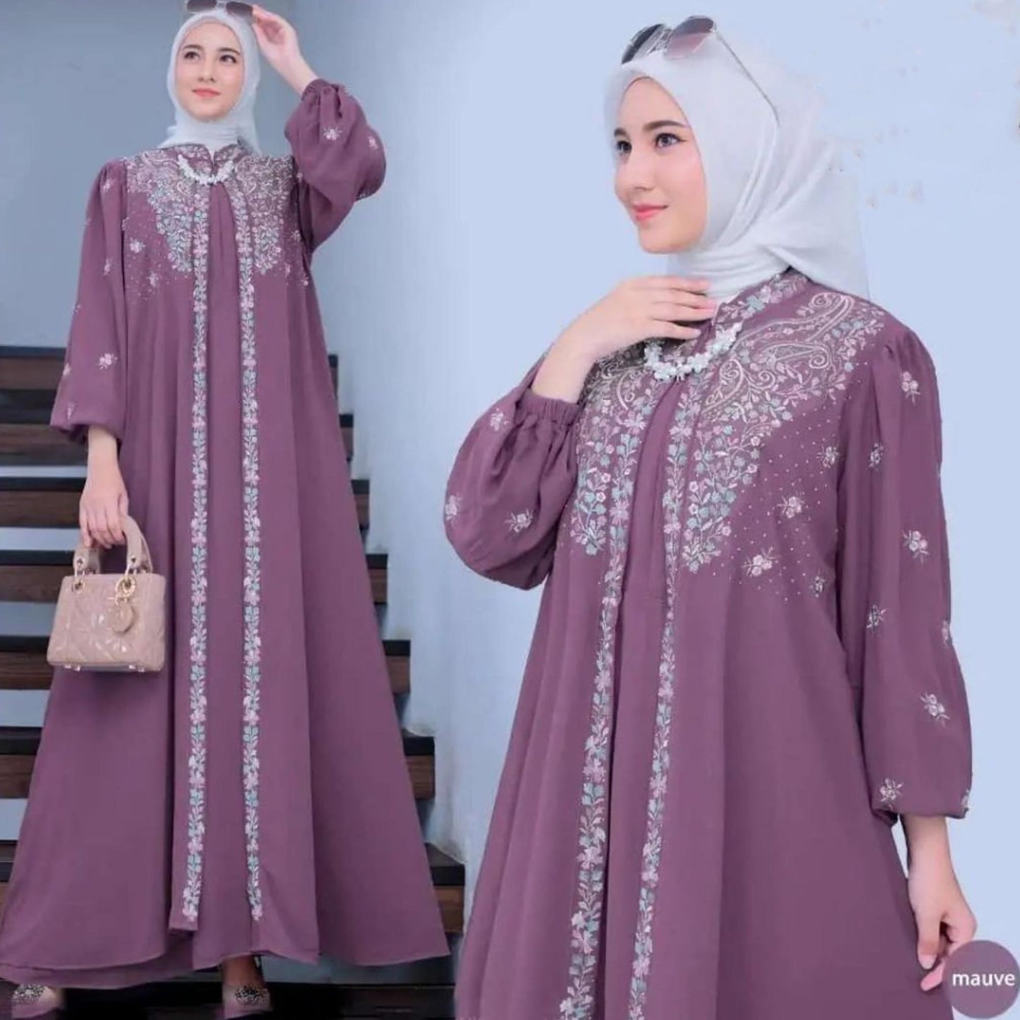 Women's Muslim Gamis - Look Stunning with a Touch of Elegant Embroidery, Muslimah fashion, Muslim Women, Women Dress, Gamis, Islamic Dress