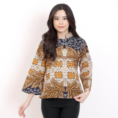 Professional Batik Blouse for Work, Modern Style,Batik Outerwear, Women Blouse, Batik Blouse, Blouse For Women