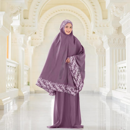 Dionisia Floraleena Khadijah Elegantie opnieuw gedefinieerd in islamitische mode, gebedsset voor vrouwen, gebedsjurk, Mukena, gebedsset
