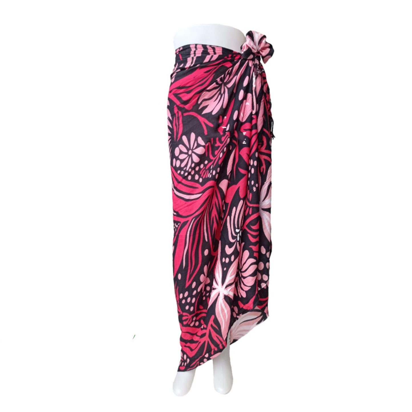 Beach Charm: Flower Motif Balinese Fabric for a Cheerful Holiday, Sarong, Beach Cover-Up, Balinese Beach Wrap, Beach Sarong, Pareo