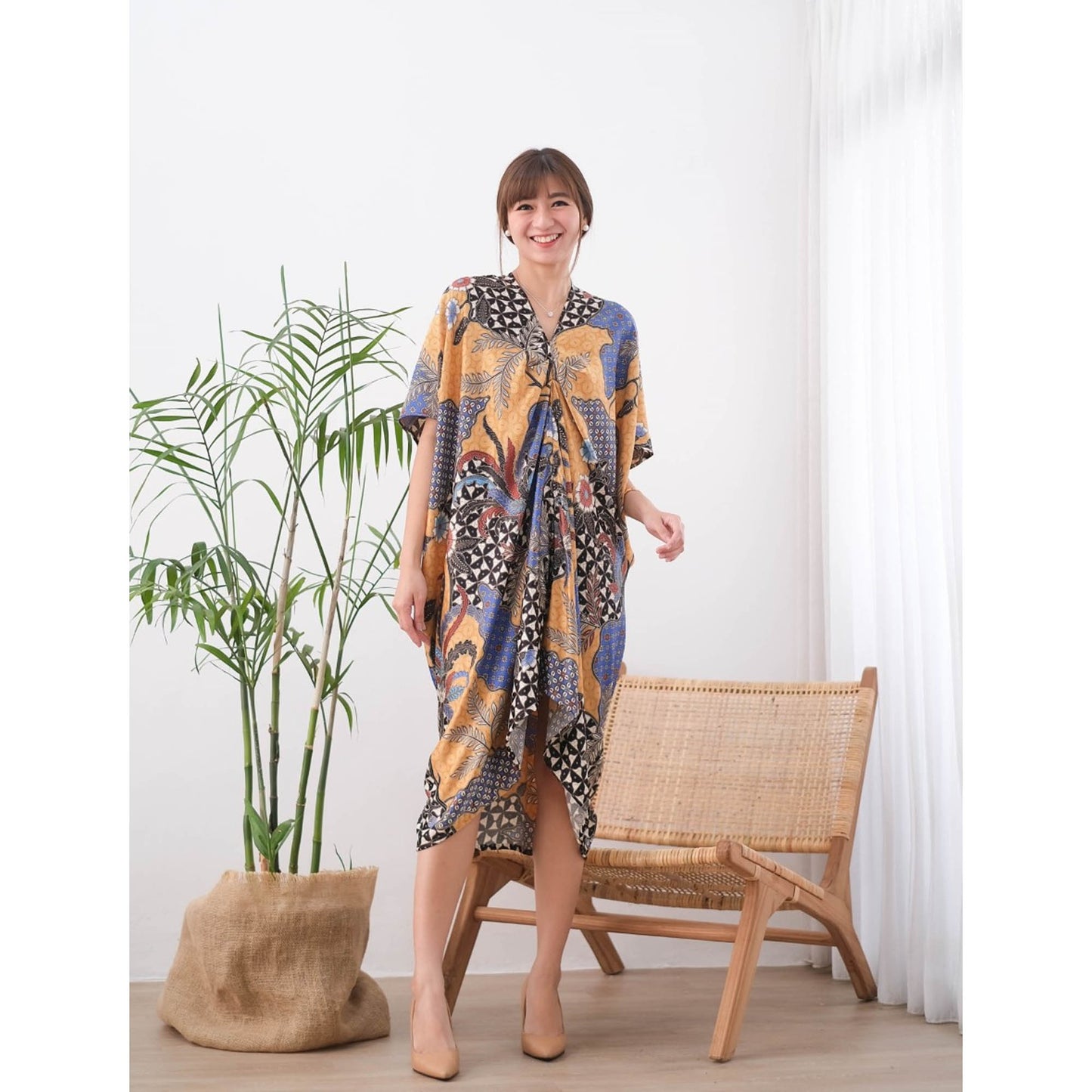 Elegant Women's Dress for Party Events - Premium Batik Kaftan, Women Dress, Batik Blouse, Ethnic Dress, Batik Dress, Batik Kaftan