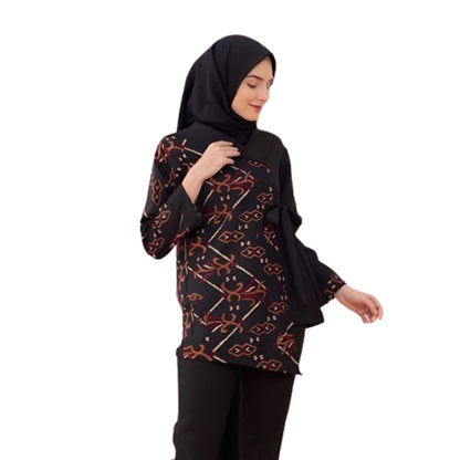 Classy Simplicity: Zeena Women's Batik Blouse for the Modern Professional Woman, Batik Women, Women Blouse, Batik Blouse, Blouse For Women