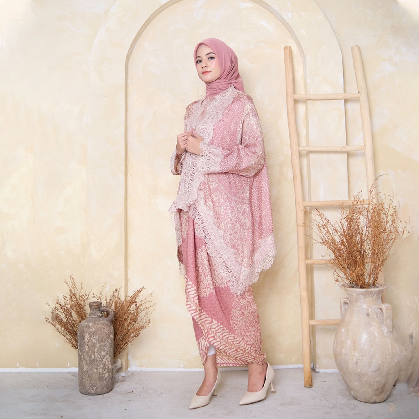 Yasmine Viscose Batik Outer and Wrap Skirt Set: High Quality Batik Beauty, Women Blouse, Batik Blouse, Batik for Women