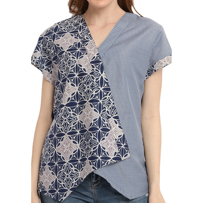 De charme van moderne batik: Finny blouse 4925A van batik voor fashionista's, batikjurk, batik, bohojurk, etnische jurk, damesjurk