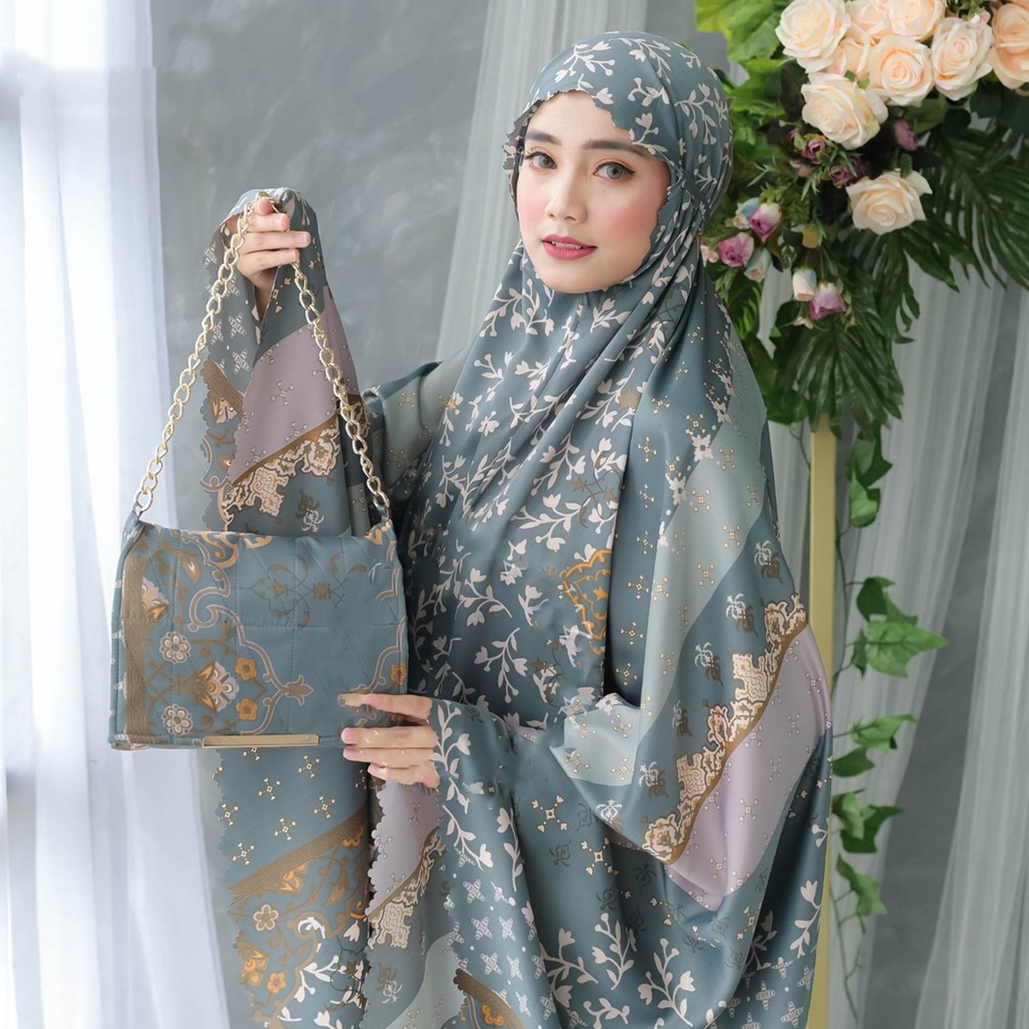Appearing Elegant: Mukena Syahnaz Hawa Series 2in1 for Modern Women, Gamis dress, Prayer dress women Prayer Set, Prayer Dress for muslim